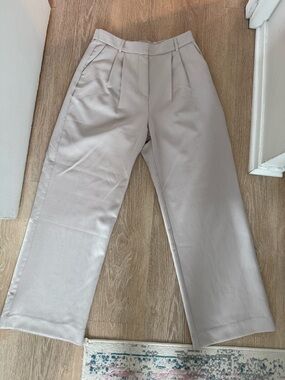 Abercrombie Tan High-Waist Trouser